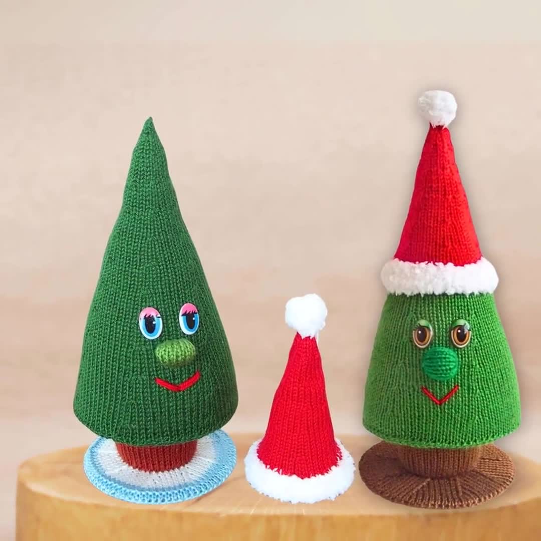 009 クリスマスツリーのかぎ針編み + 編み物パターン ホーム